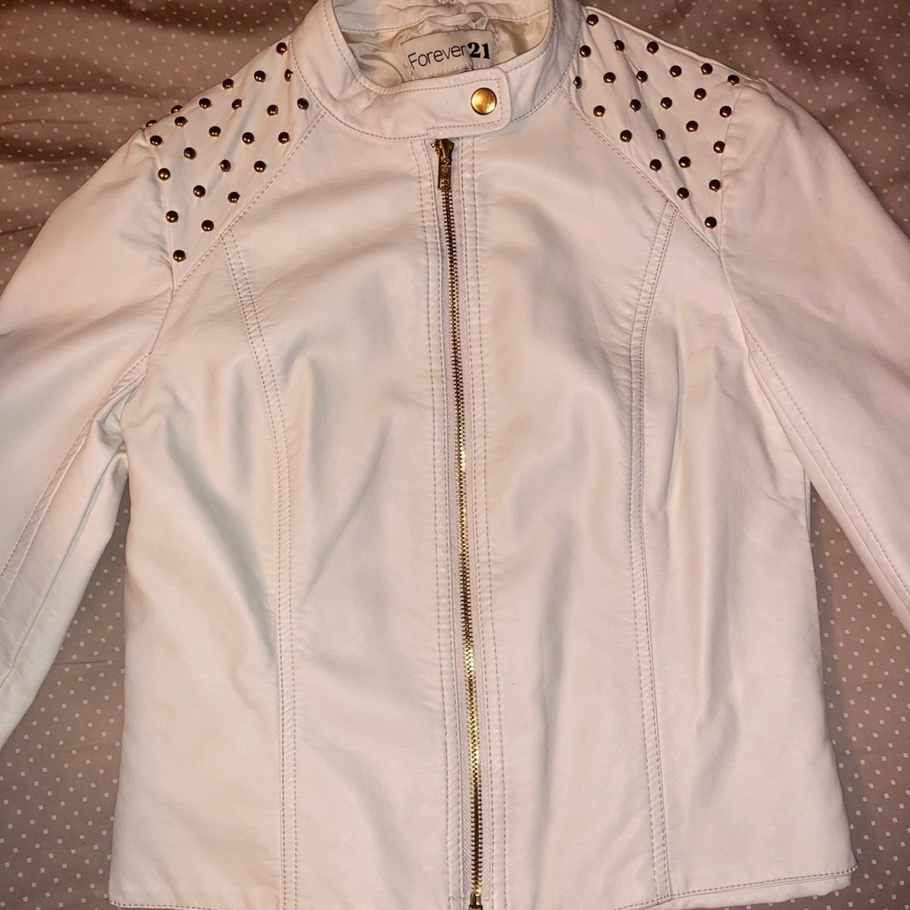White moto jacket